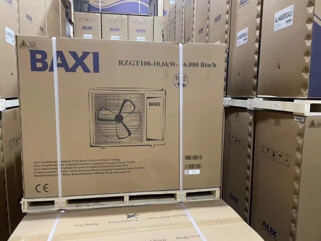 Export packing of HVAC equipment